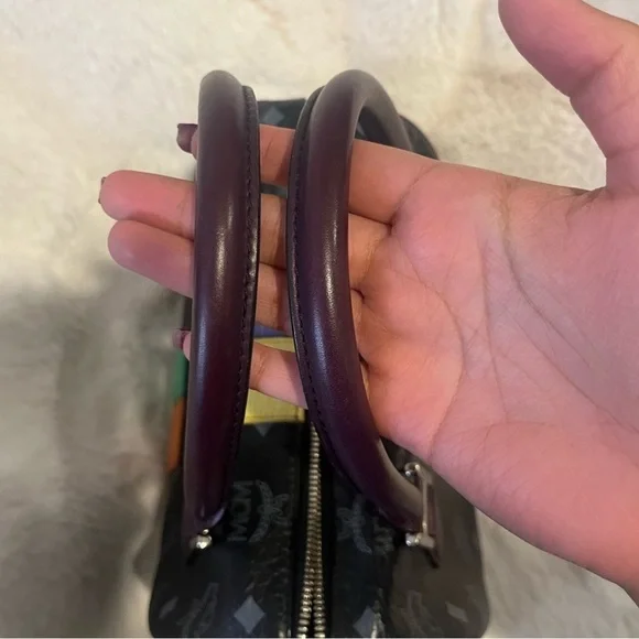 MCM Princess Visetos Coated Canvas Satchel with COA PRISTINE - Picture 6 of 15